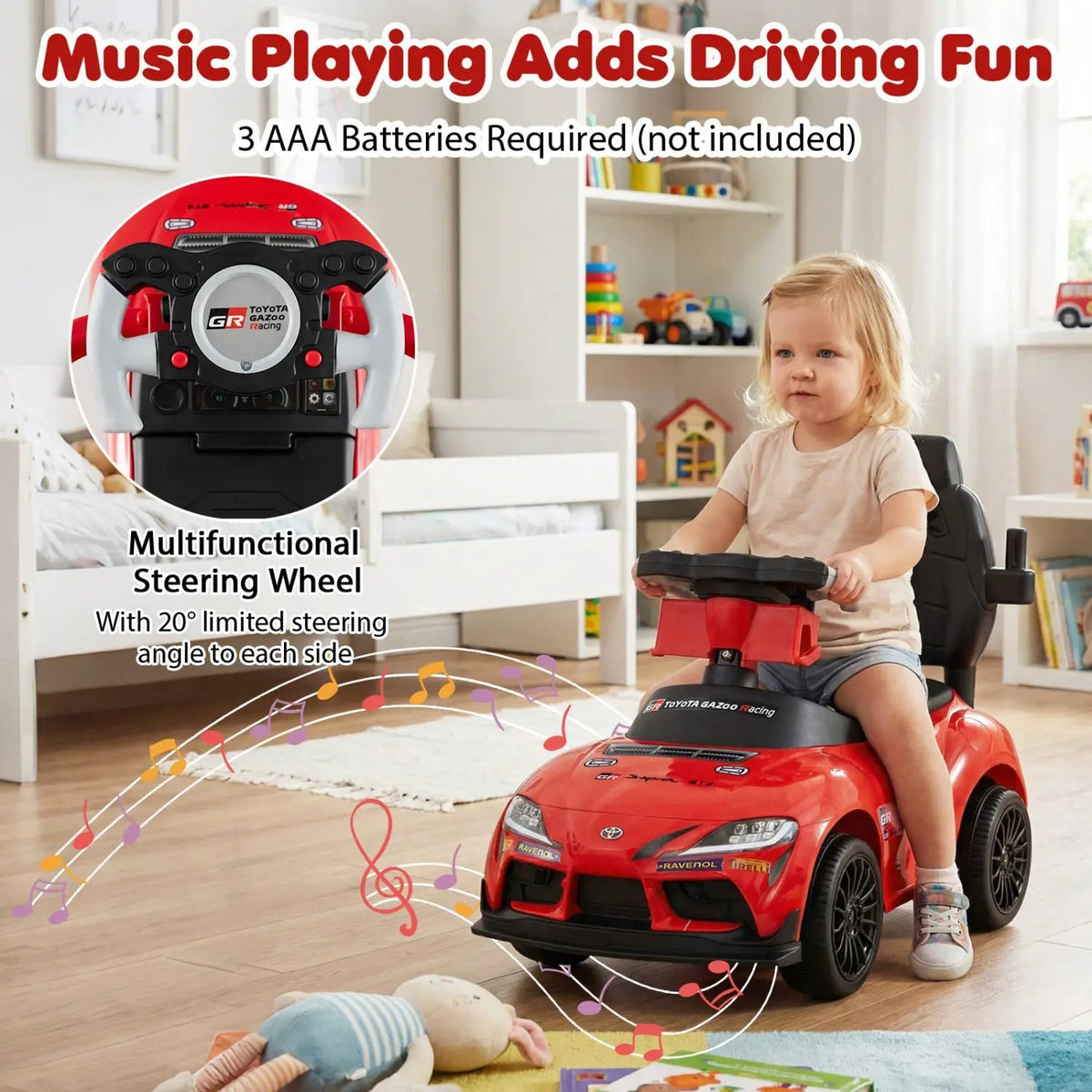 3-in-1 Toyota Licensed Foot-to-Floor Stroller Sliding Walking Toy, photo 19 of 32