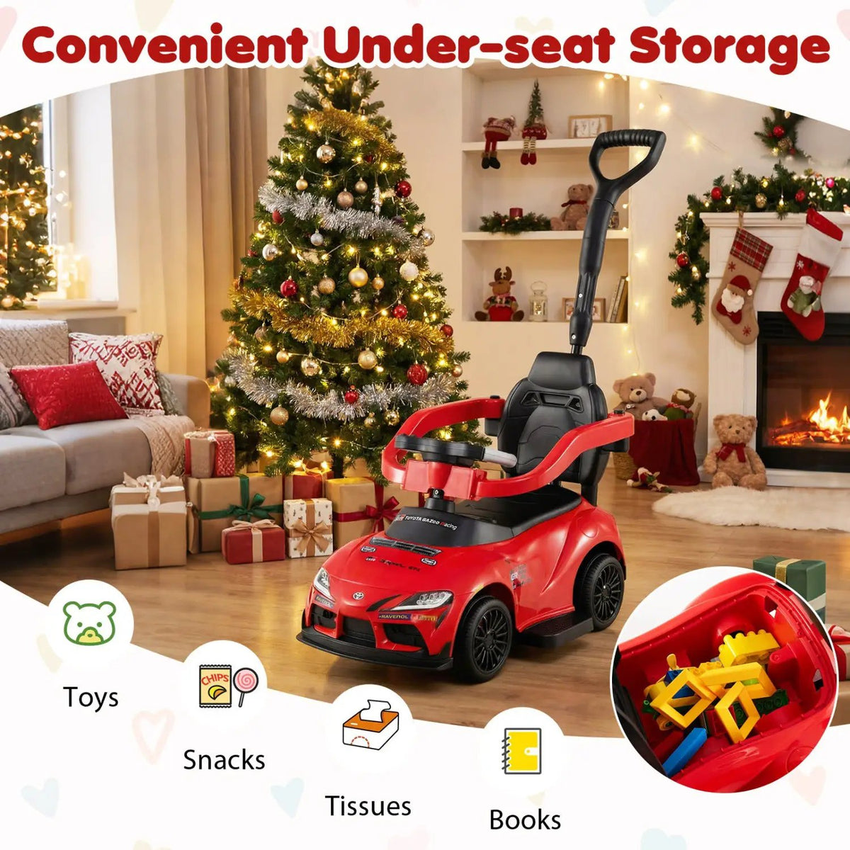 3-in-1 Toyota Licensed Foot-to-Floor Stroller Sliding Walking Toy, photo 24 of 32