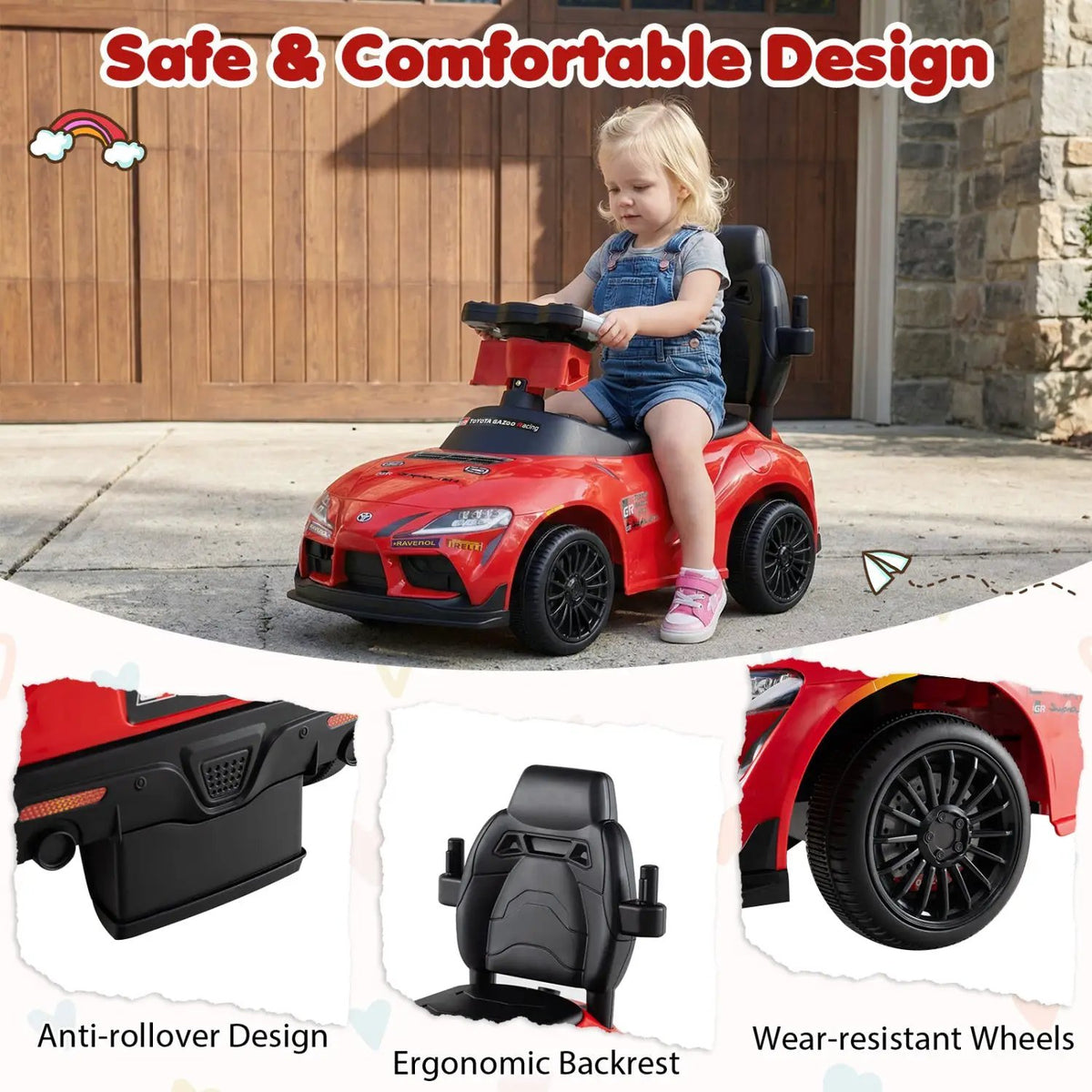 3-in-1 Toyota Licensed Foot-to-Floor Stroller Sliding Walking Toy, photo 28 of 32