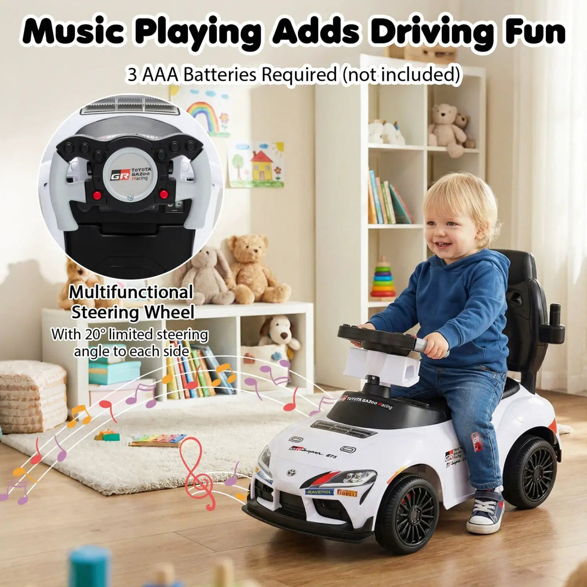 3-in-1 Toyota Licensed Foot-to-Floor Stroller Sliding Walking Toy, photo 17 of 32