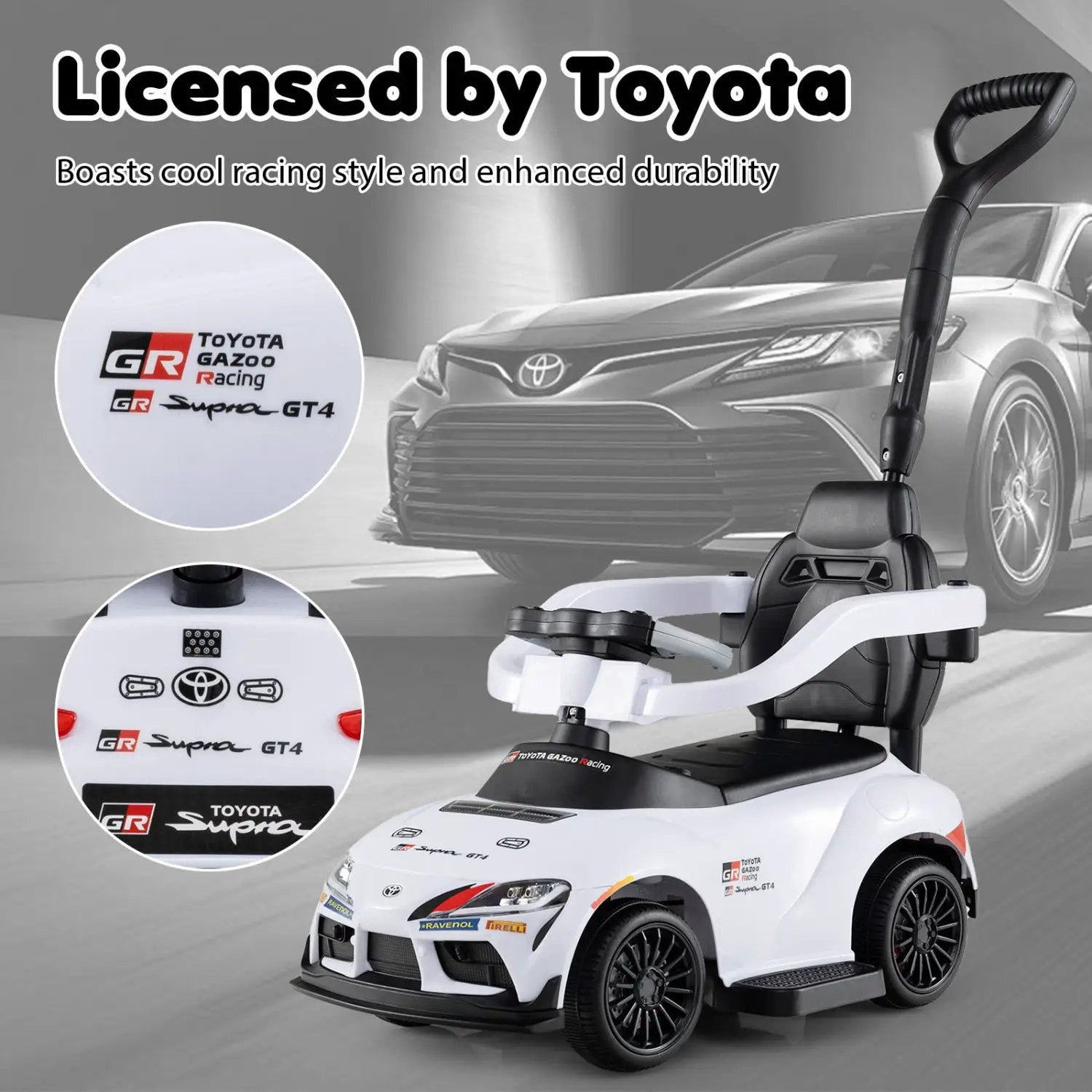 3-in-1 Toyota Licensed Foot-to-Floor Stroller Sliding Walking Toy by DirectDeals