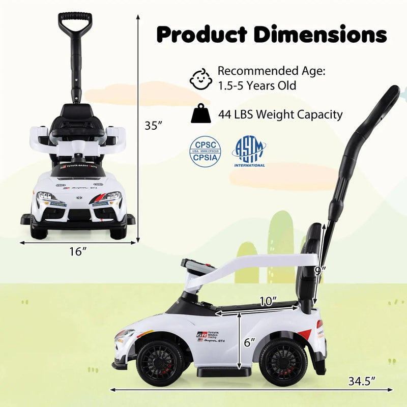 3-in-1 Toyota Licensed Foot-to-Floor Stroller Sliding Walking Toy by DirectDeals