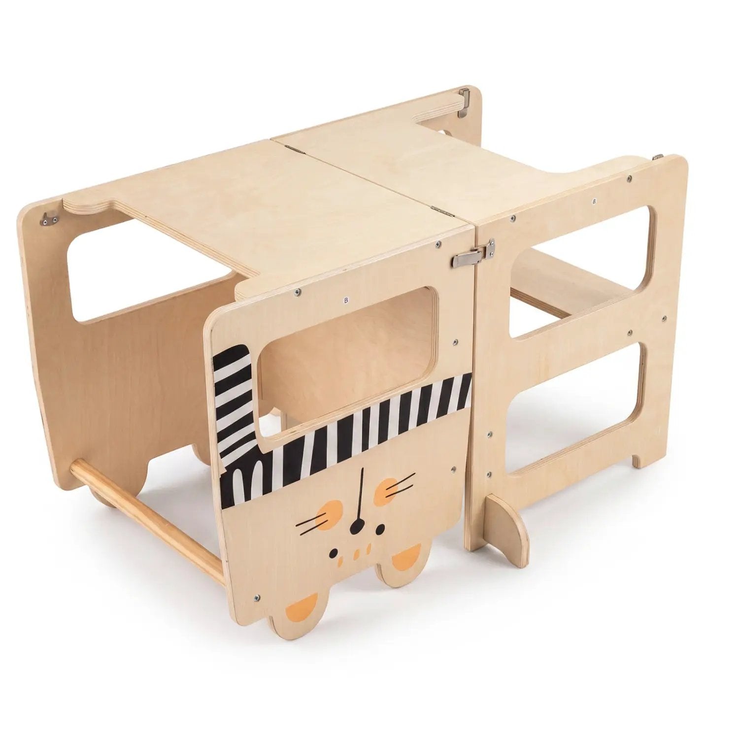 3-in-1 Wooden Kids Step Stool with Chalkboard by DirectDeals