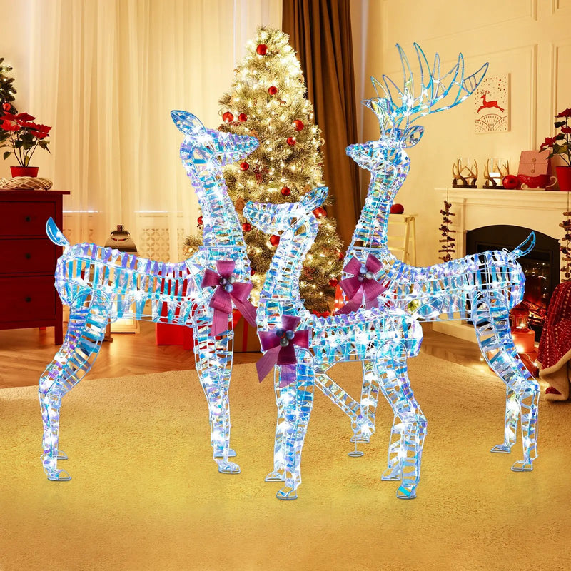 3-Piece Large Lighted Christmas Reindeer Family by DirectDeals