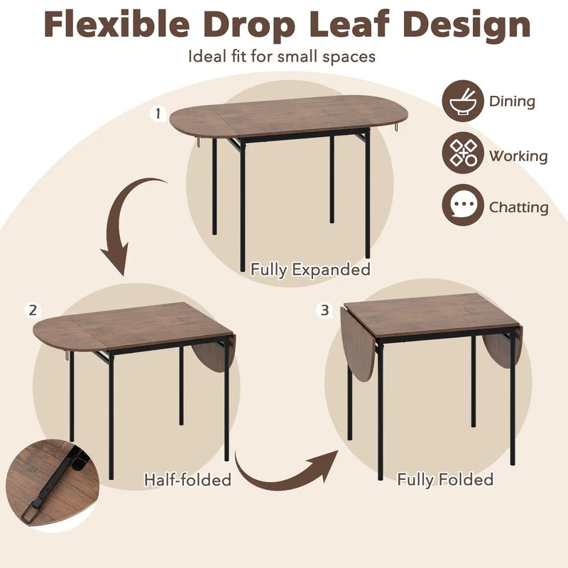 3 Pieces Dining Set with 2 Chairs and Modern Kitchen Table for Small Space-Brown by DirectDeals