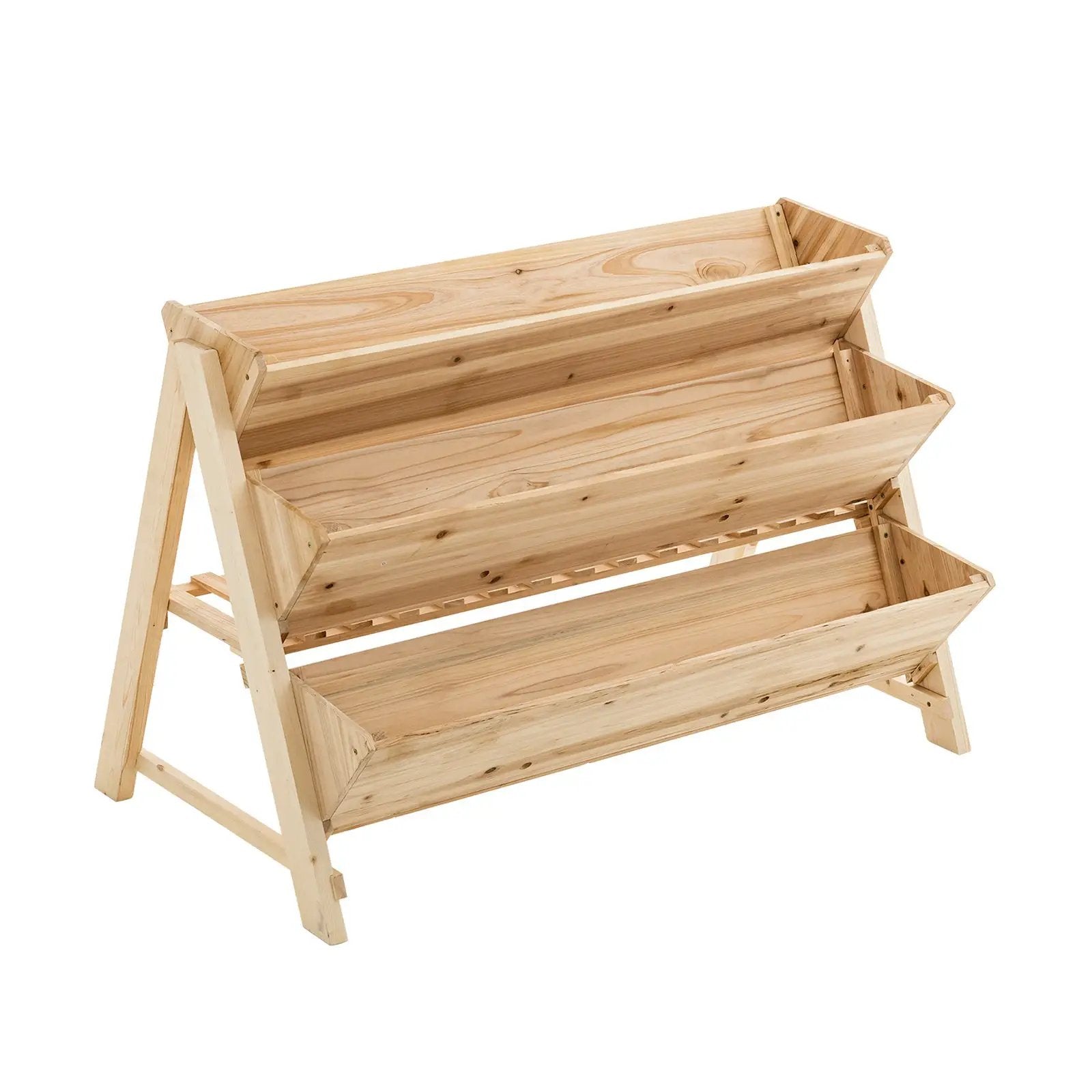3 Tier Wooden Vertical Raised Garden Bed with Storage Shelf by DirectDeals