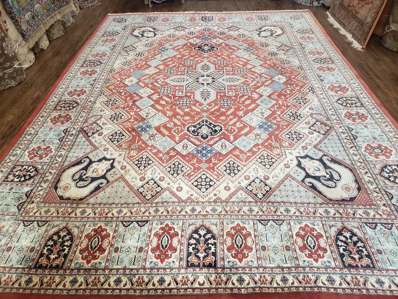 8 x11 Top Quality Veg Dye Turkish Carpet Decorative Handmade Geometric Area Rug by Jewel Rugs