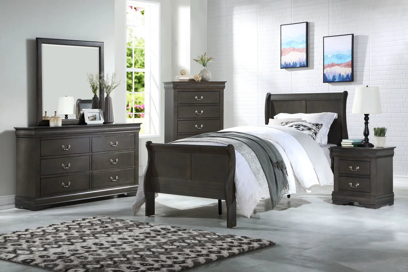 Louis Philippe - Sleigh Bedroom Set by Unique Piece Furniture
