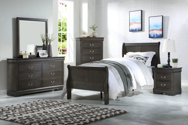 Louis Philippe Sleigh Bedroom Set by HouseOfZazla