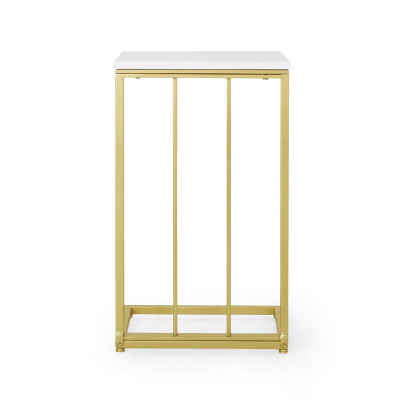 Modern Glam C-Shape End Table by HouseOfZazla