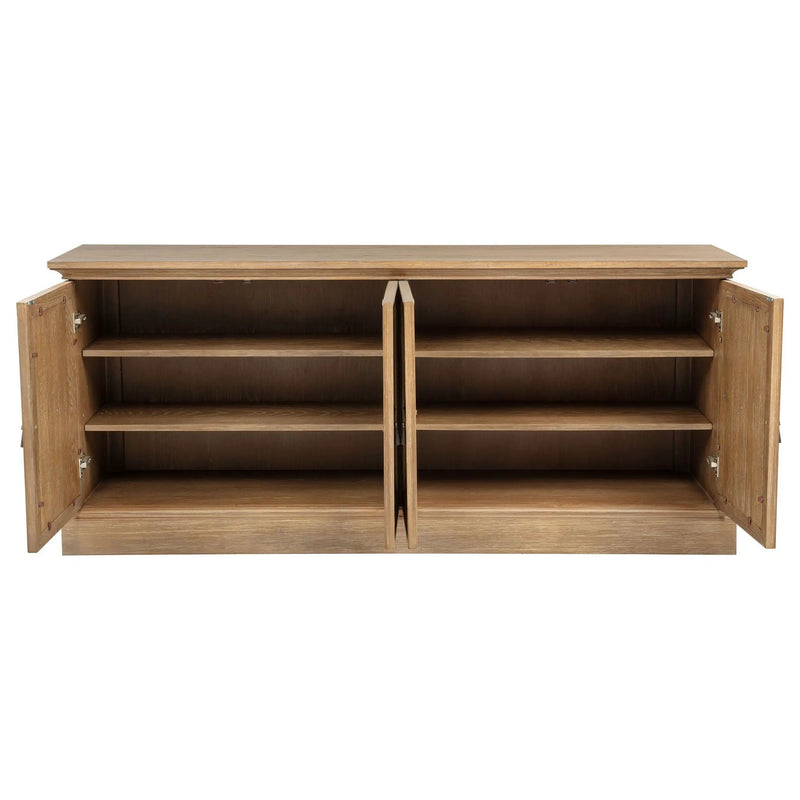 Brockway 4-door Dining Sideboard Buffet Cabinet Barley Brown by Unique Piece Furniture