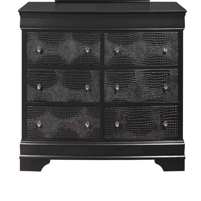 Shaker - Crocodile Metallic Dresser by Unique Piece Furniture
