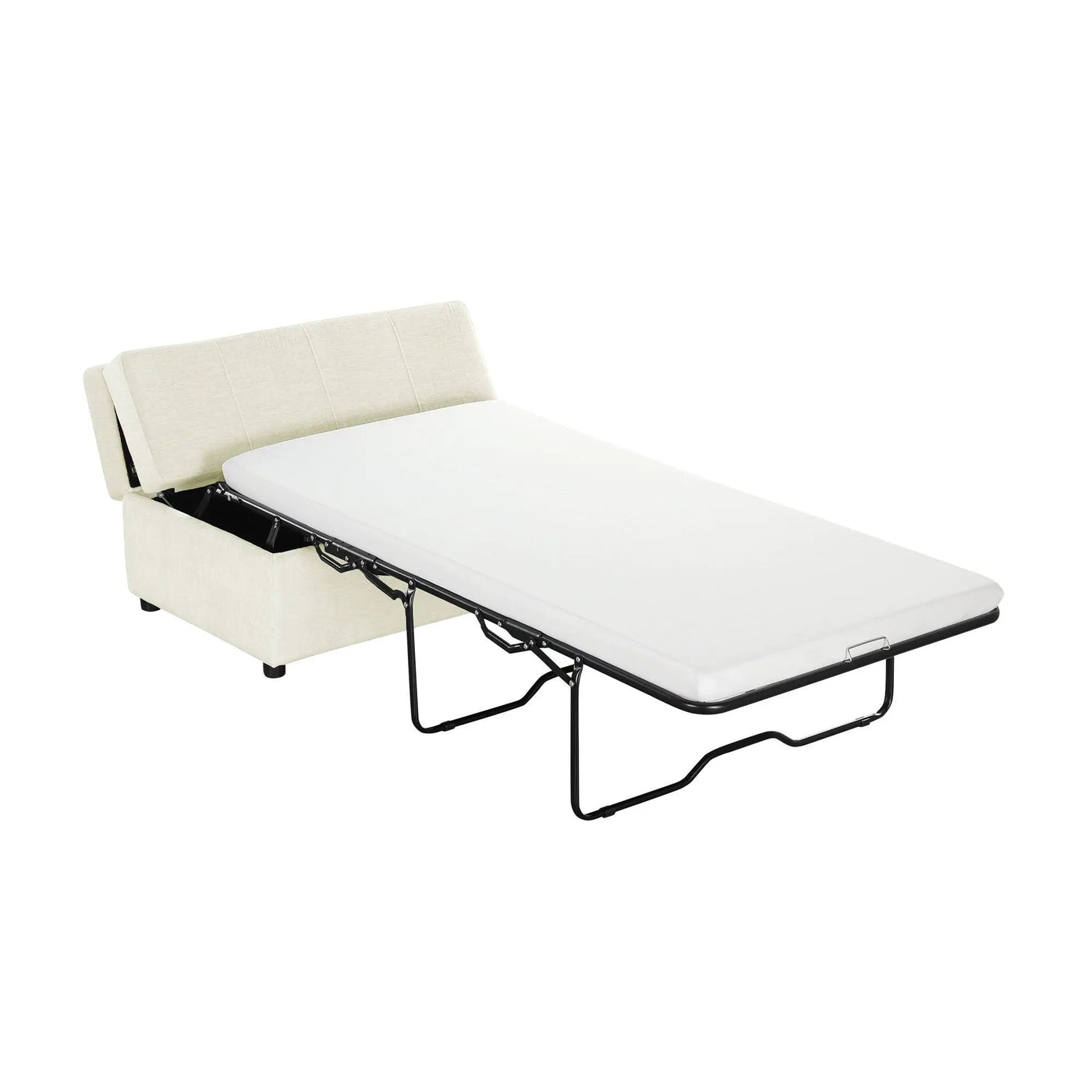 Twin Size Folding Ottoman Sleeper Bed With Mattress Convertible Guest Bed by HouseOfZazla