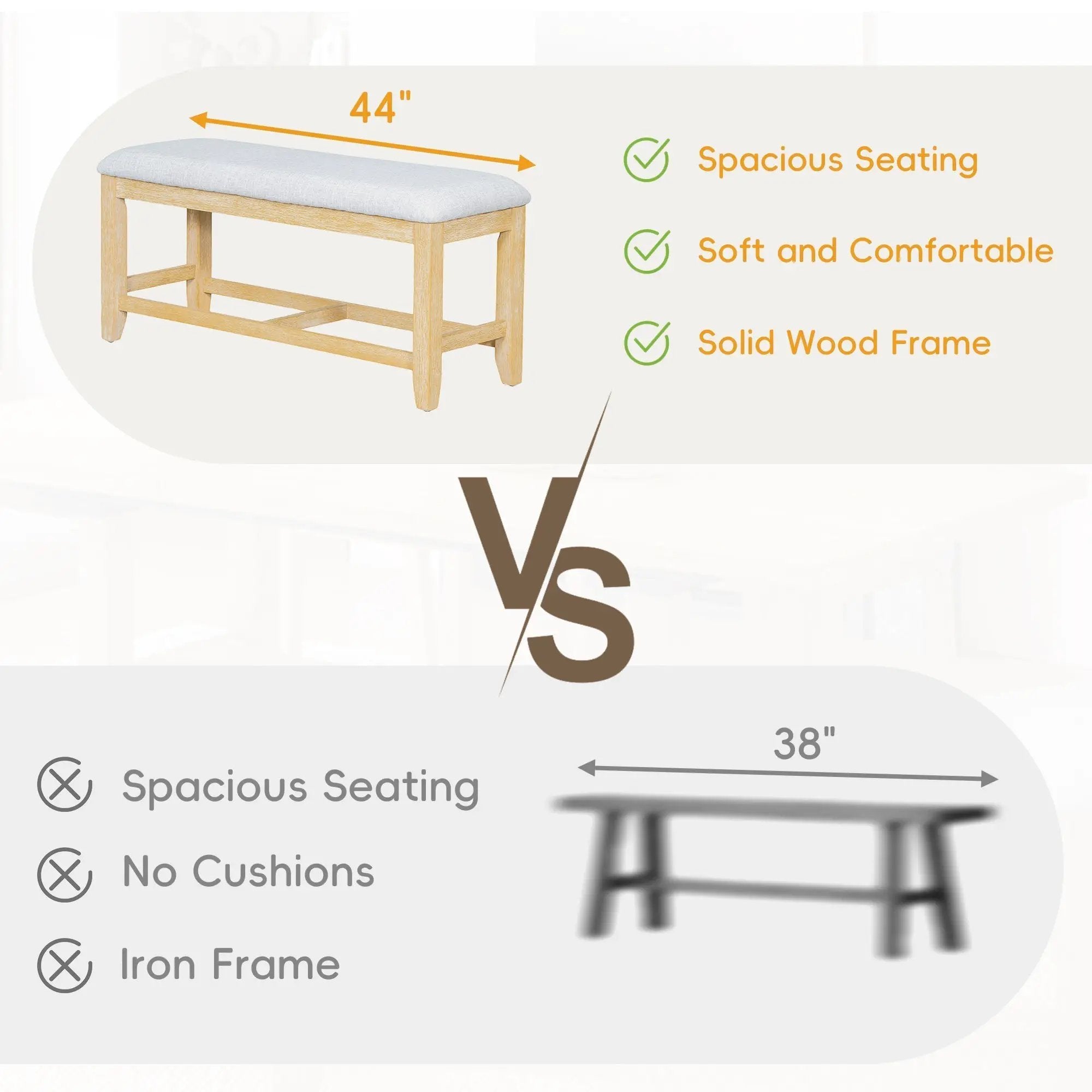Artisanal 6-Piece Extendable Solid Wood Dining Set with Bench Seating by HouseOfZazla