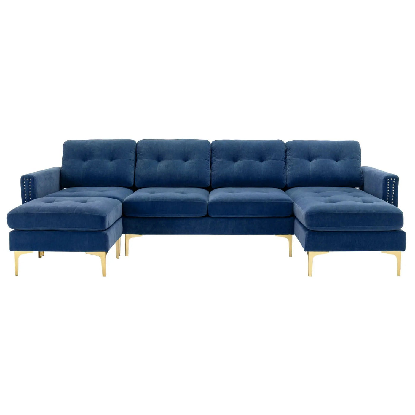 Modern L - Shape Convertible Sectional Sofa With Movable Ottoman by HouseOfZazla