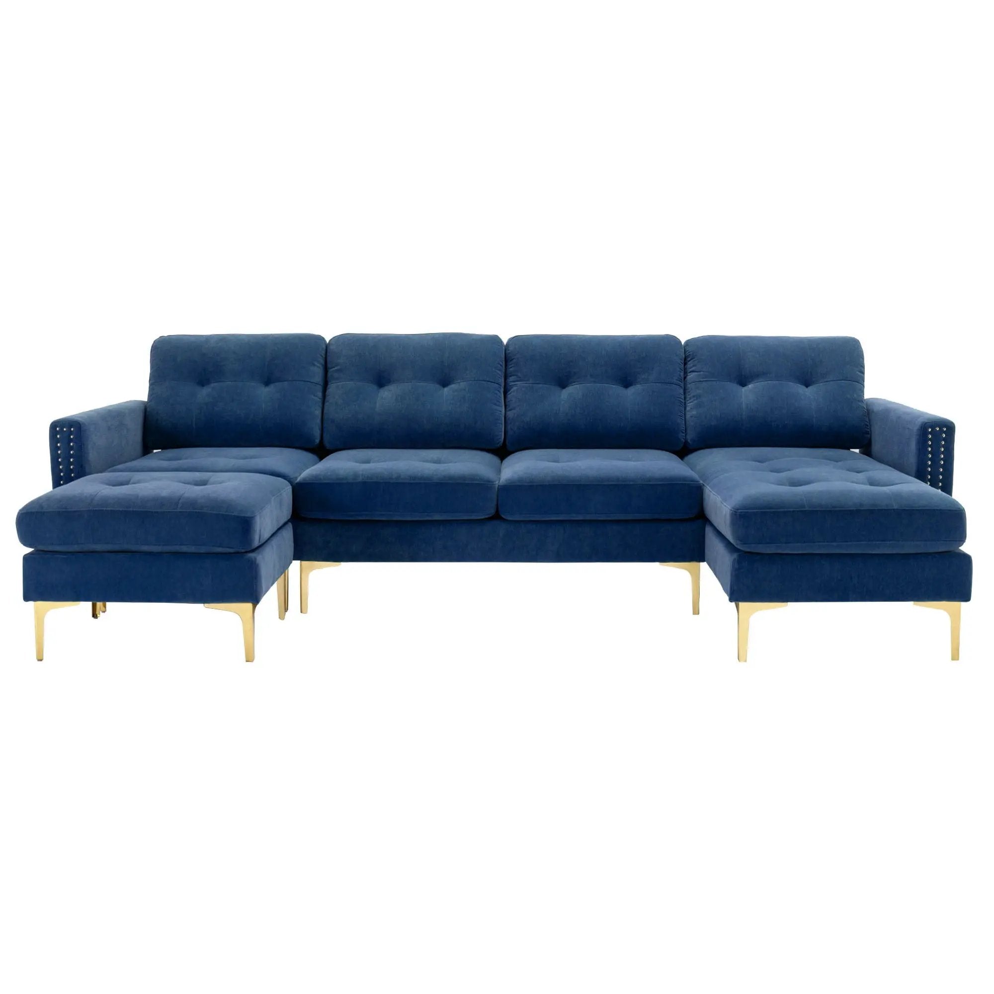 Modern L - Shape Convertible Sectional Sofa With Movable Ottoman by HouseOfZazla