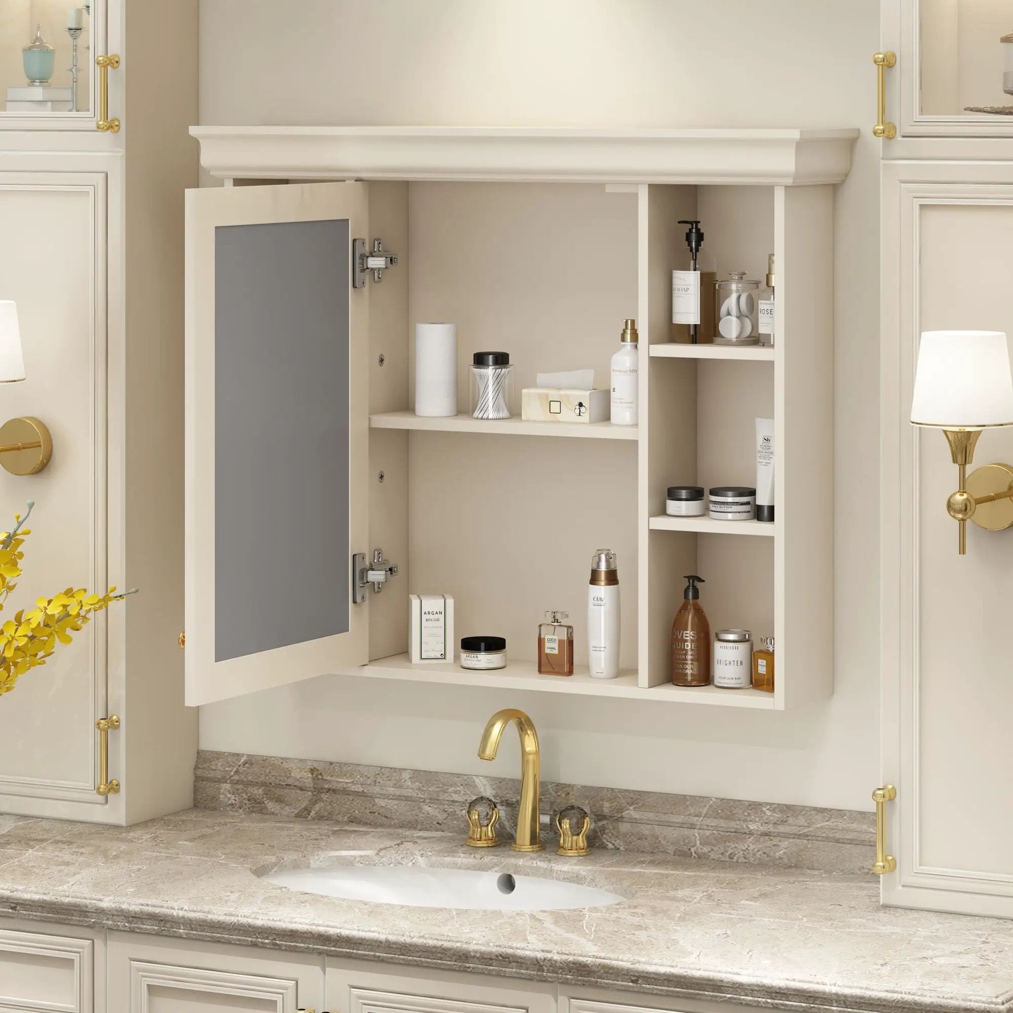 Wall Mounted Bathroom Storage Cabinet With Mirror Door by Unique Piece Furniture