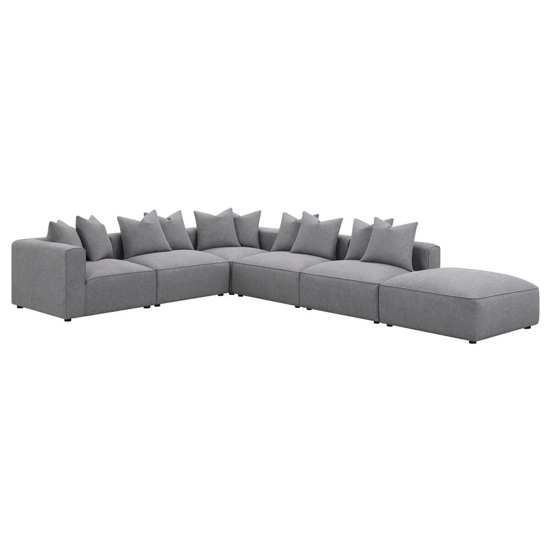 Jennifer 6-piece Upholstered Modular Sectional Grey by Unique Piece Furniture