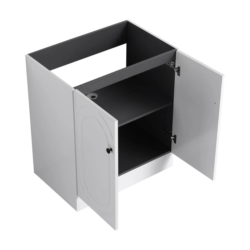 Modern Freestanding Bathroom Vanity With Soft Close Cabinet Doors by HouseOfZazla