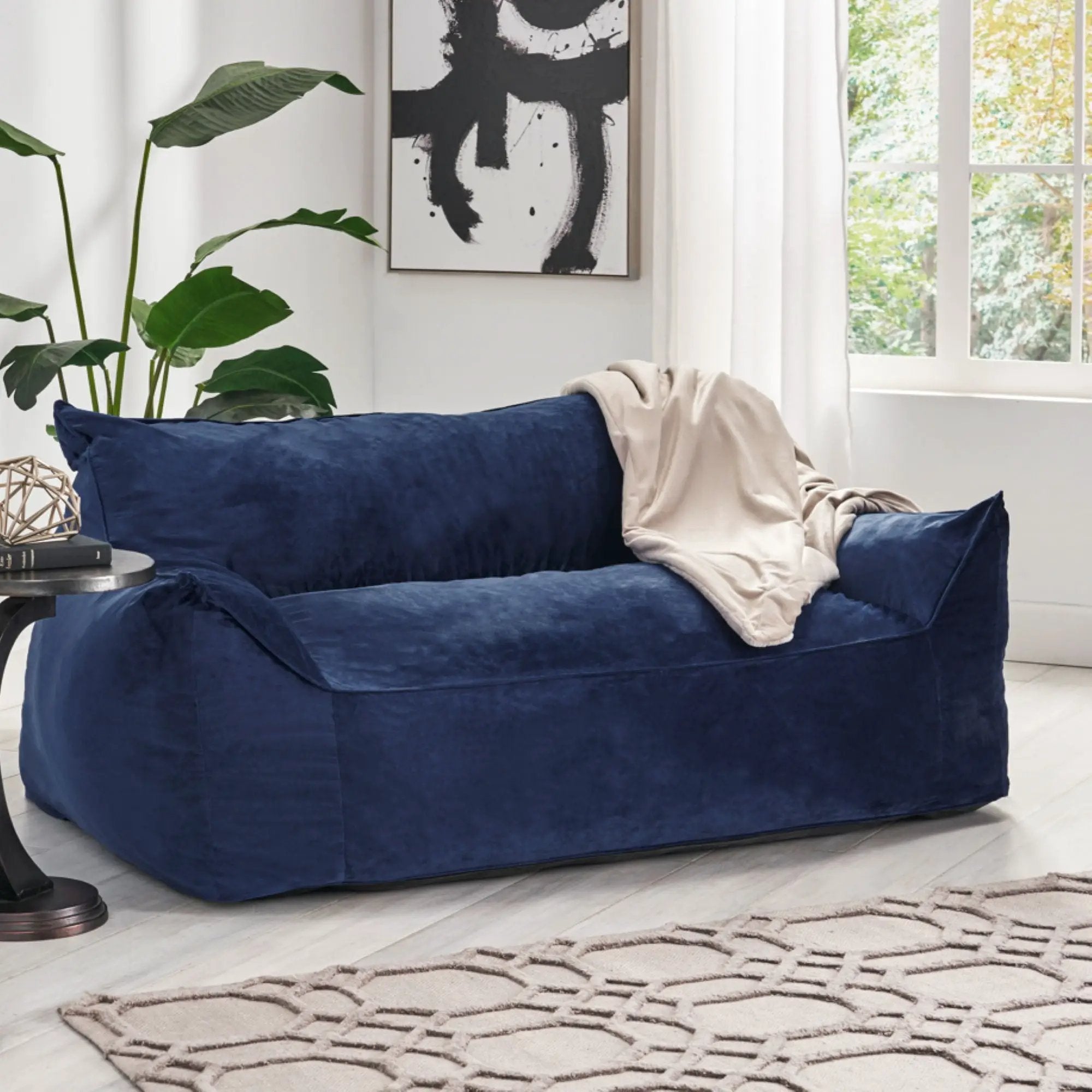 Fila - een Oversized Seater Bean Bag Chair With Armrests by Unique Piece Furniture
