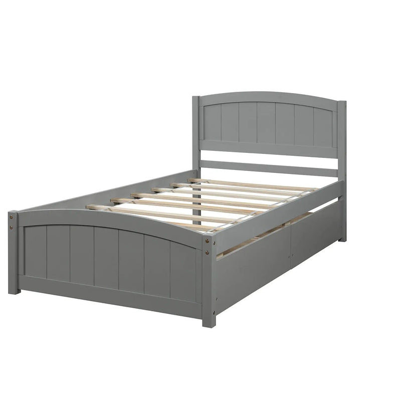 Platform Bed & Headboard, Footboard And Wood Slat Support by HouseOfZazla