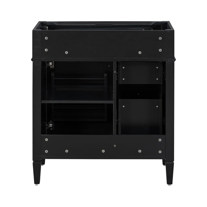 Bathroom Vanity With 2 Drawers And Tip-Out Drawer, Storage Cabinet by HouseOfZazla