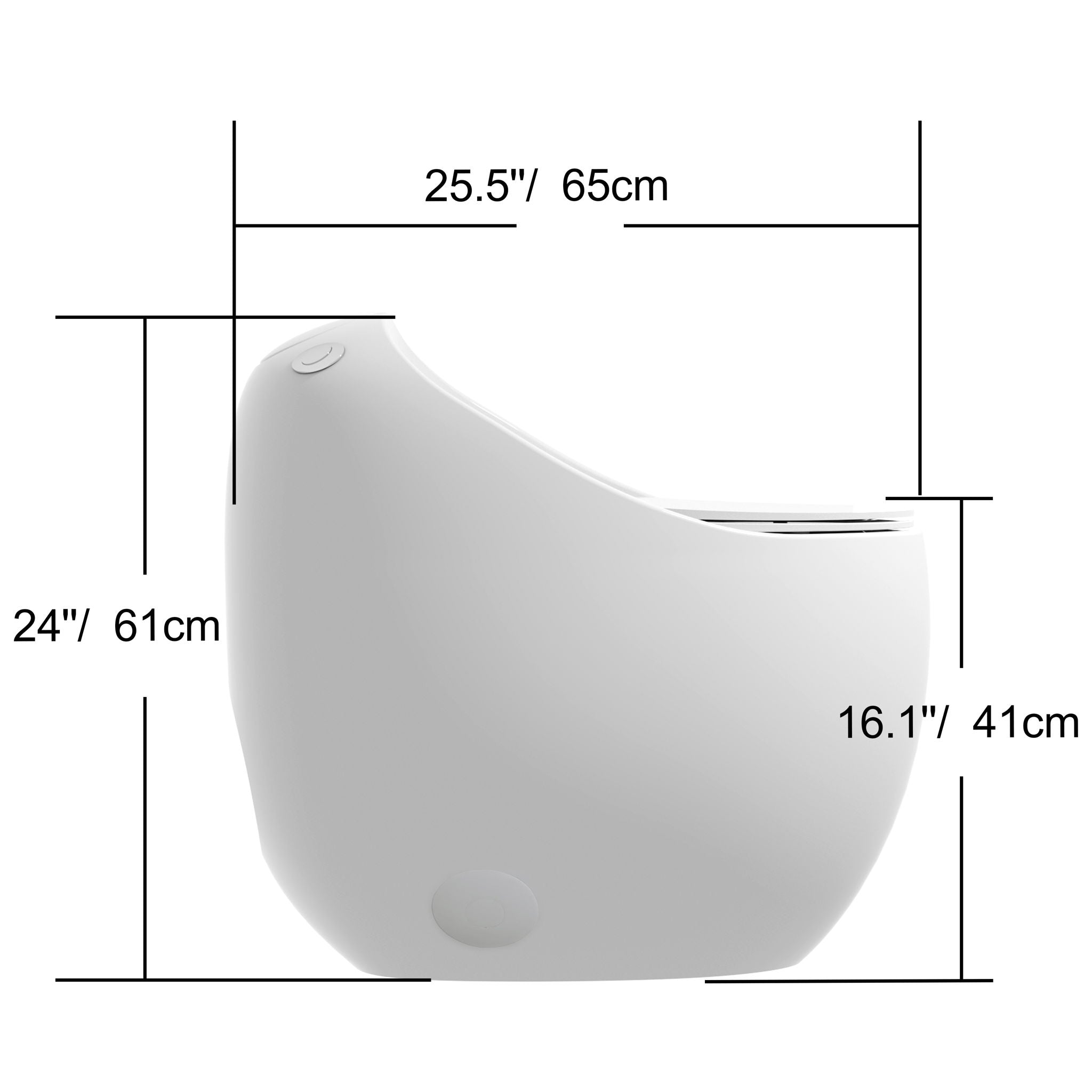 Modern Egg Shape Toilet 1.28 Gpf Single Flush Ceramic by HouseOfZazla