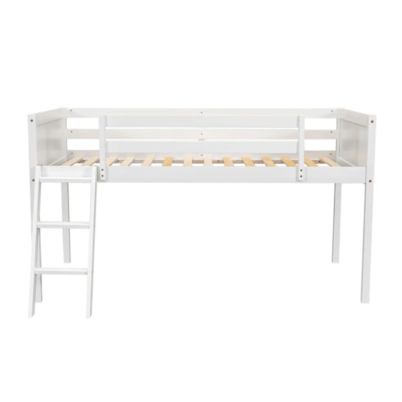 Low Loft Bed With Adjustable Ladder by HouseOfZazla