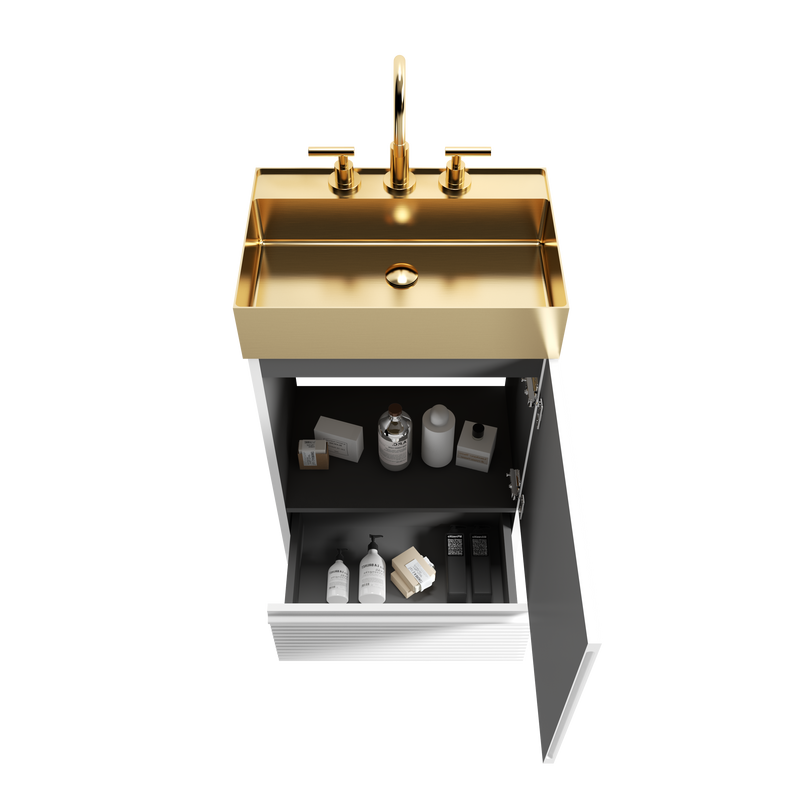Gada 20" Striped Velvet Bathroom Vanity by HouseOfZazla