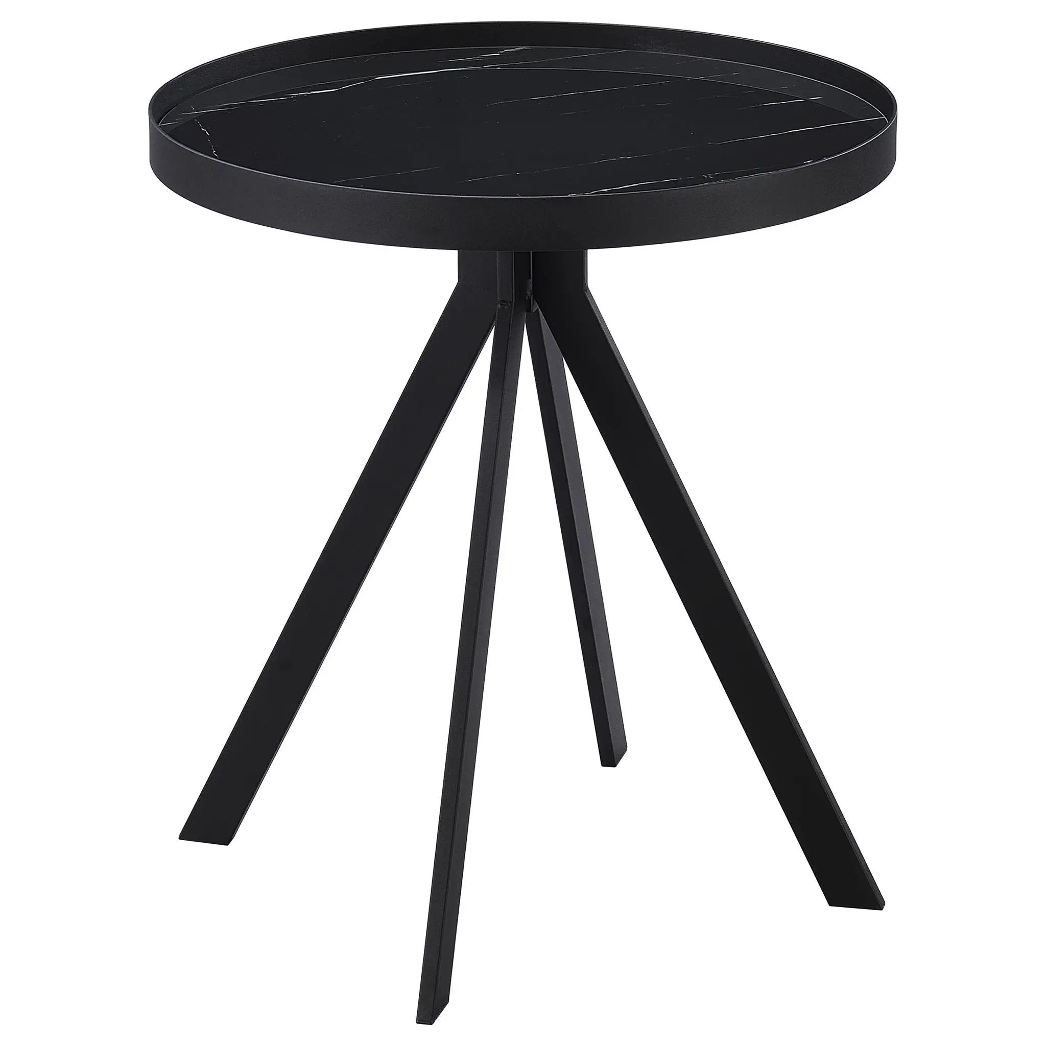 Briggs 2-piece Round Coffee and End Table Set Black by Unique Piece Furniture