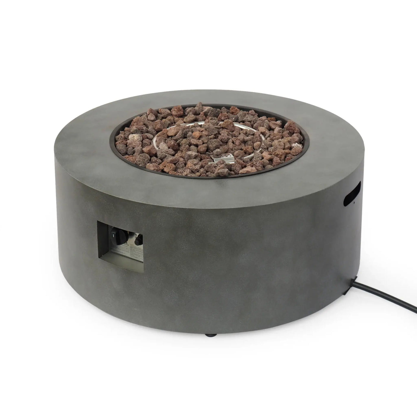 Round Iron Fire Pit With 40,000 Btu by HouseOfZazla