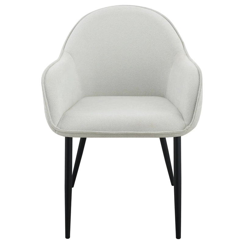 Emma Fabric Upholstered Dining Arm Chair Fog Grey (Set of 2) by Unique Piece Furniture