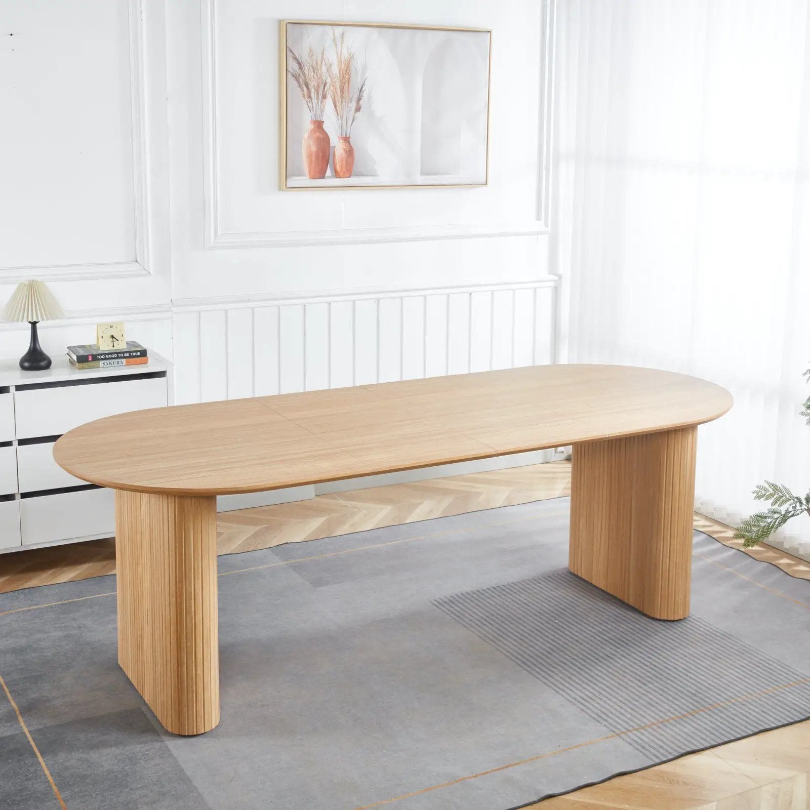 Extensible Dining Table, Suitable For 4 - 6 People - Oak by Unique Piece Furniture