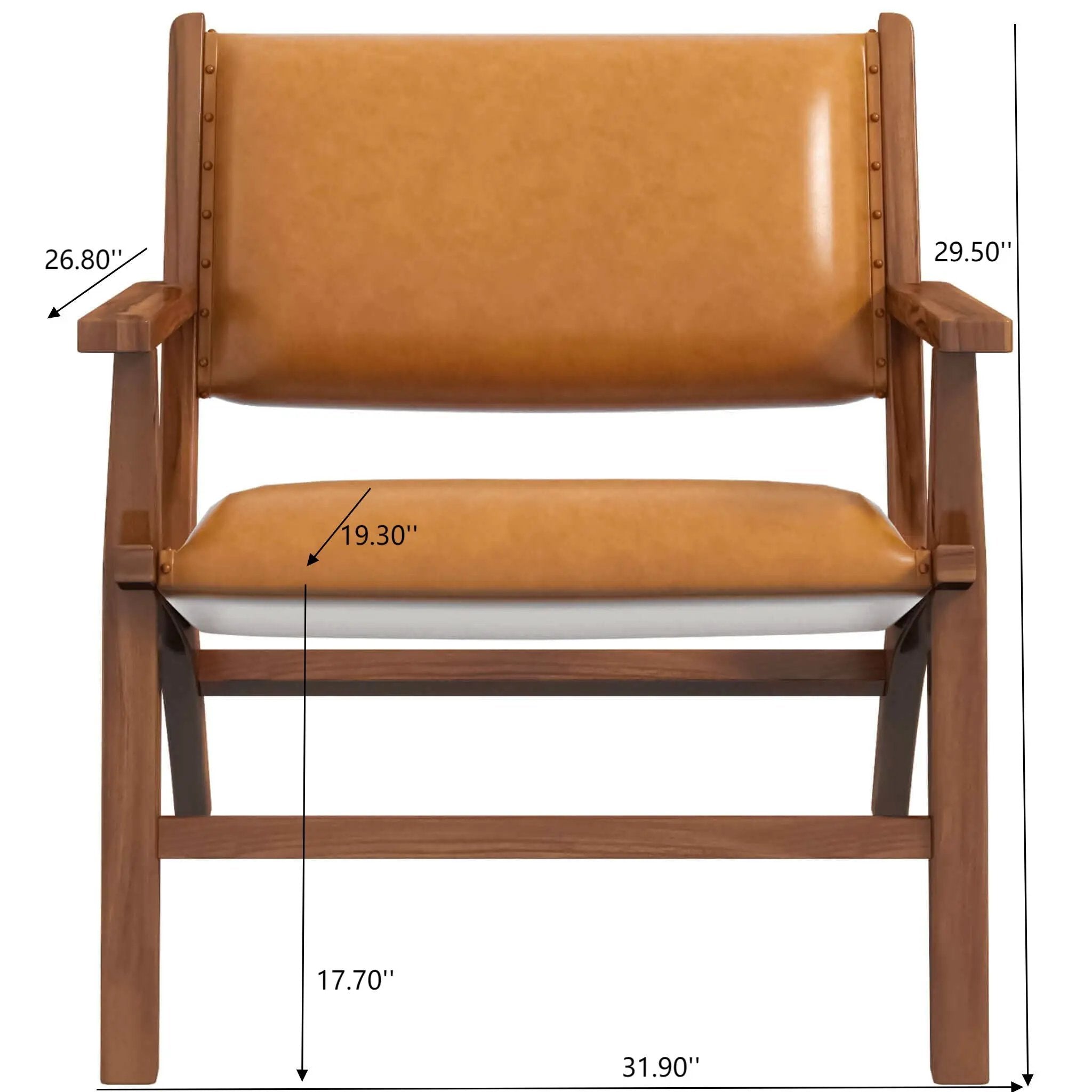 Hendrix - Antique Arm Chair - Brown / Rustic / Tan by HouseOfZazla