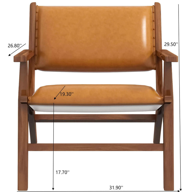 Hendrix - Antique Arm Chair - Brown / Rustic / Tan by HouseOfZazla