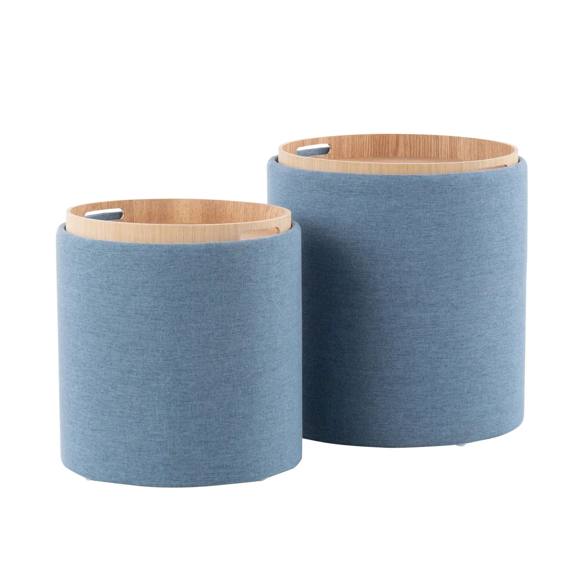 Tray - Contemporary Nesting Ottoman Set by Unique Piece Furniture