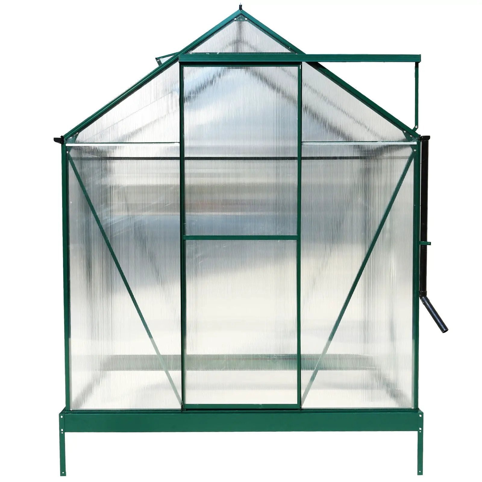 Polycarbonate house, Heavy Duty Outdoor Aluminum Walk-In House Kit With Rain Gutter, Vent And Door For Backyard Garden by HouseOfZazla