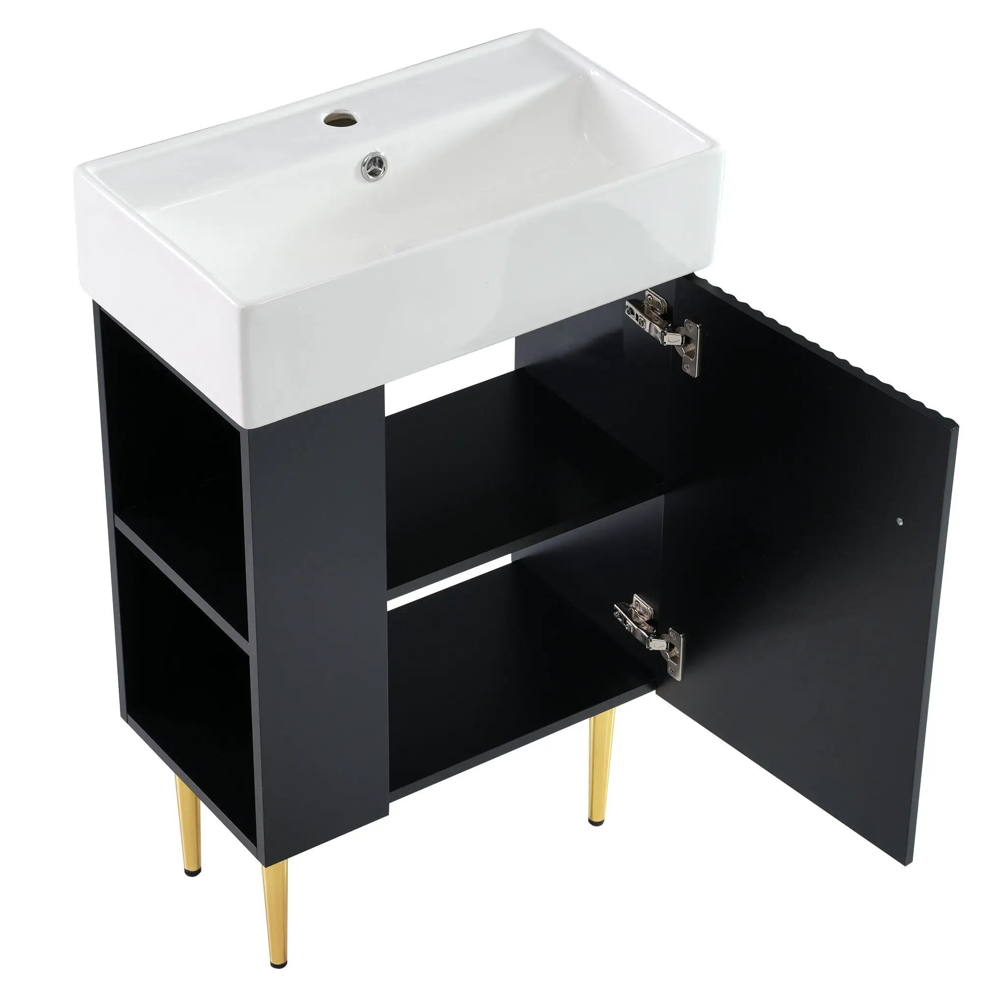 Bathroom Vanity, Combo Cabinet, Bathroom Storage Cabinet, Single Ceramic Sink by HouseOfZazla