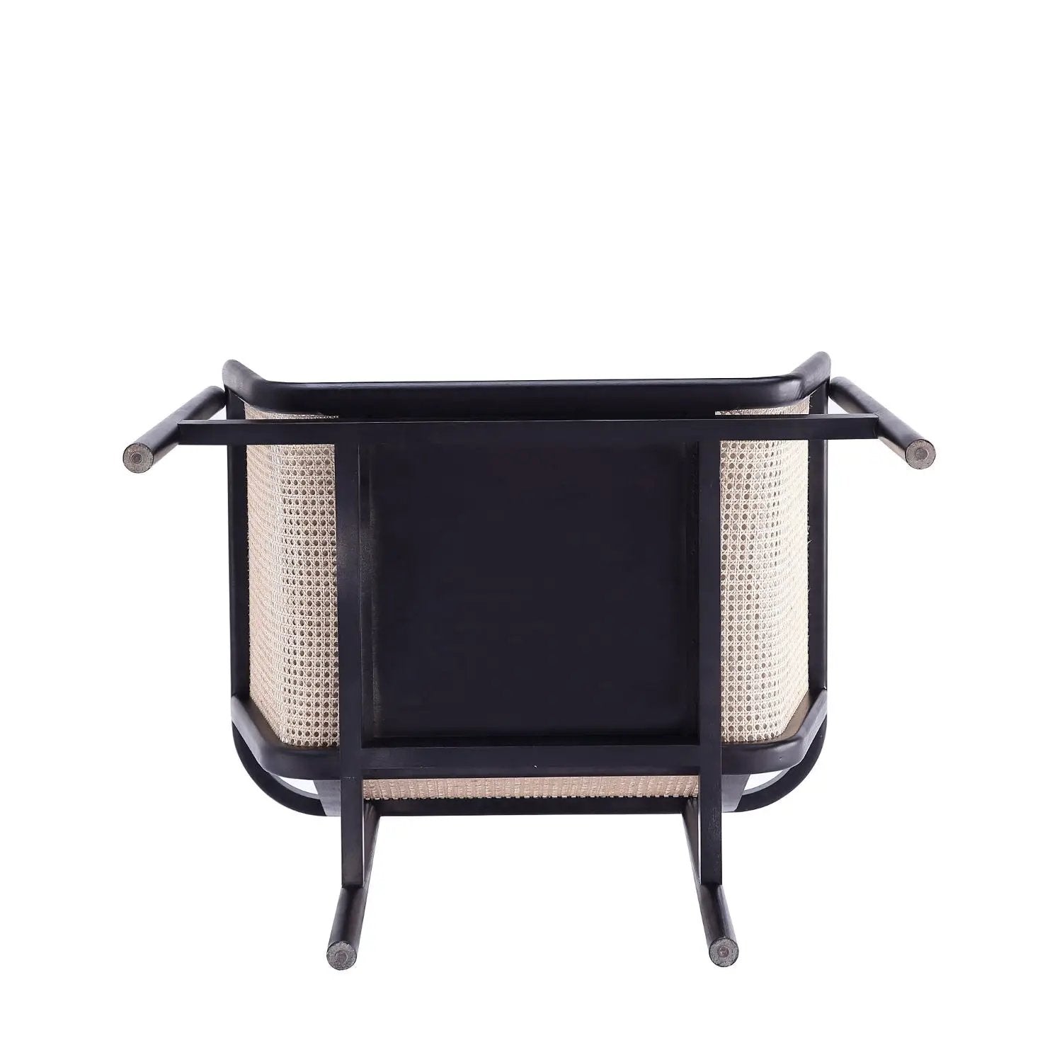 Versailles - Accent Armchair With Rattan Frame - Cream