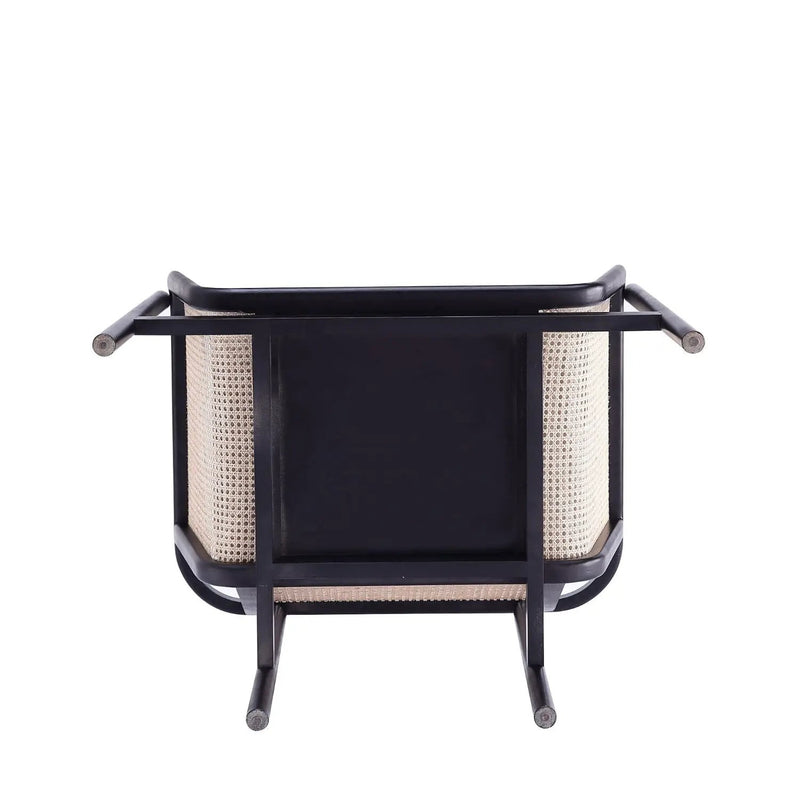 Versailles - Accent Armchair With Rattan Frame - Cream