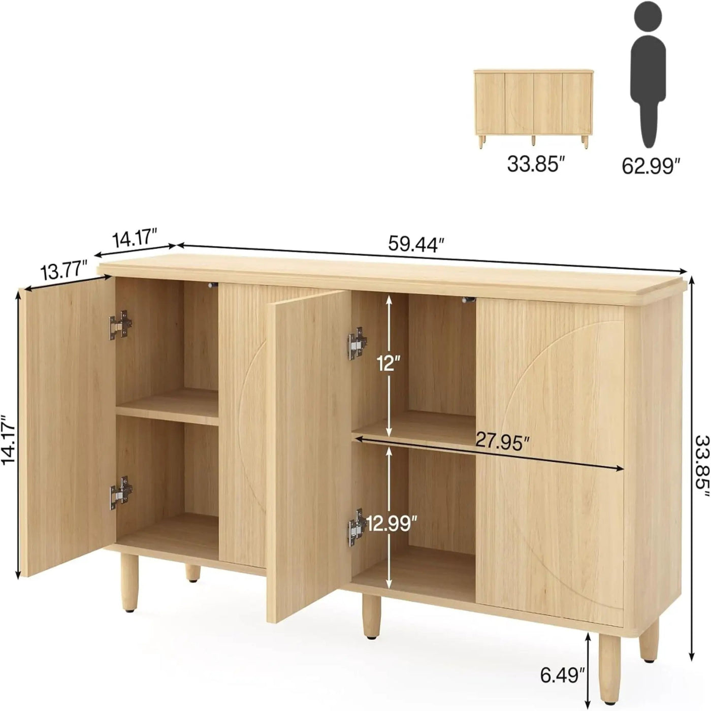 Buffet Sideboard Cabinet With Storage by HouseOfZazla