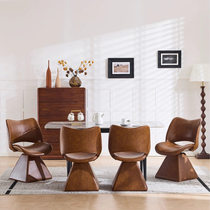 Modern Swivel Dining Chair With High Back by Unique Piece Furniture