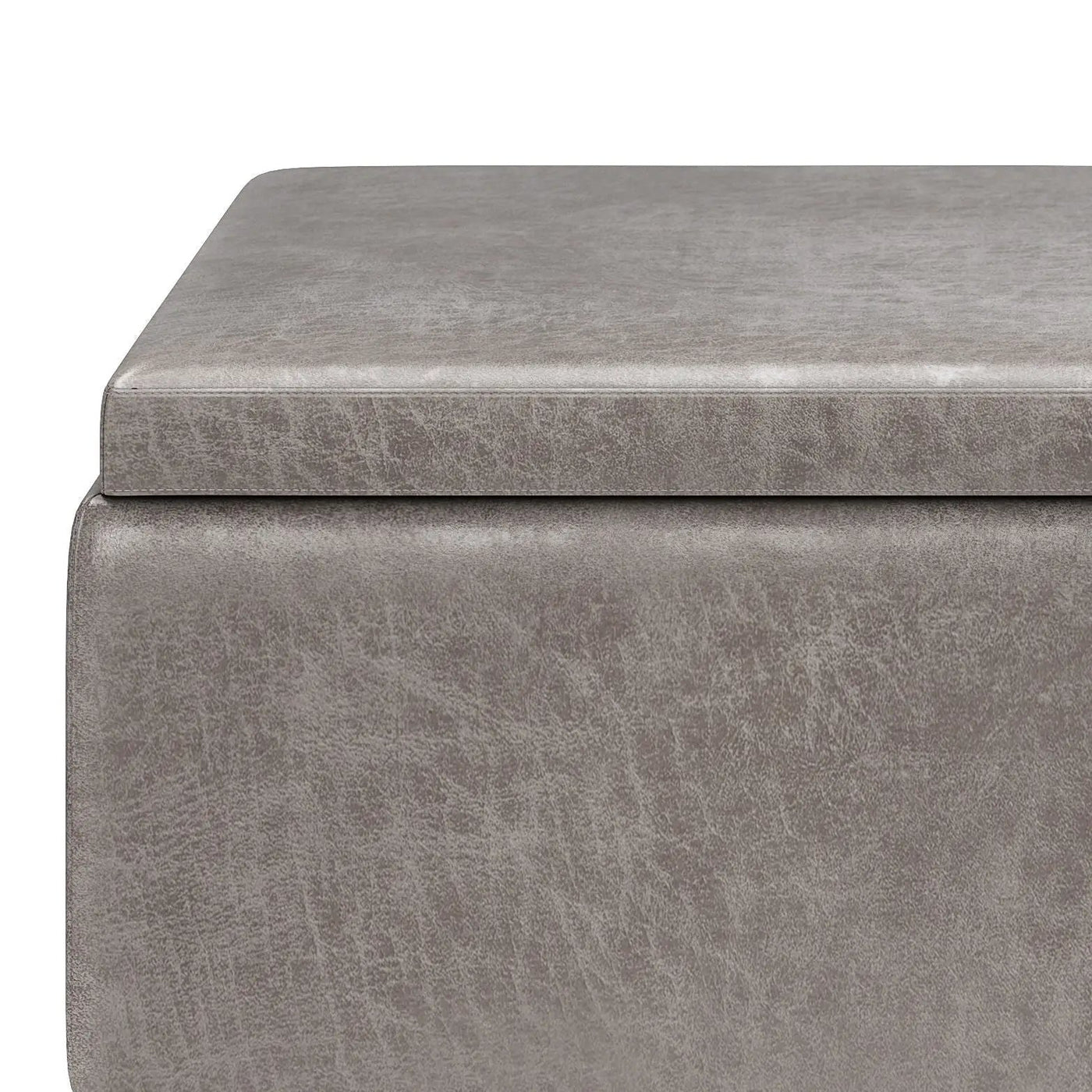 Owen - Tray Top Small Coffee Table Upholstered Storage Ottoman by HouseOfZazla
