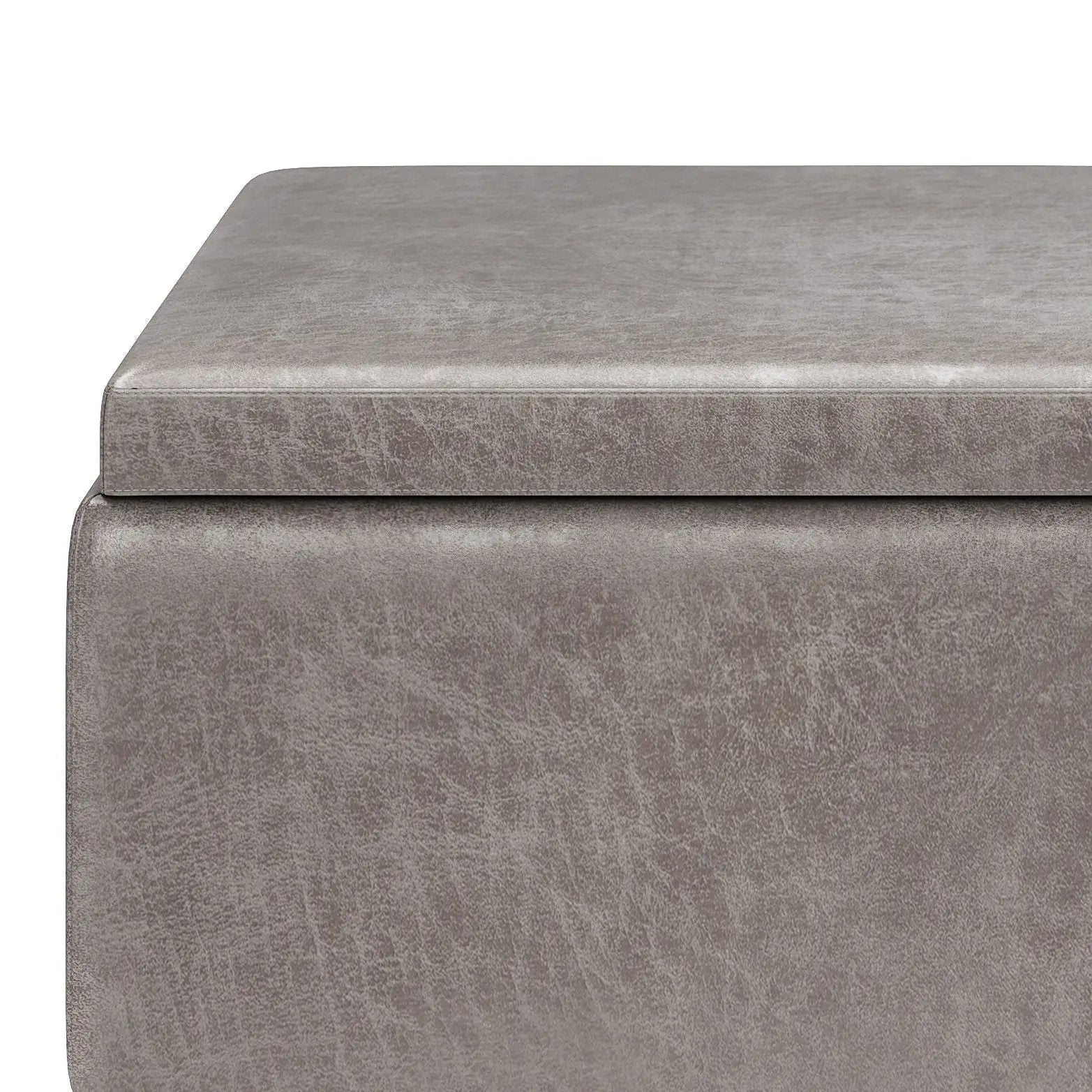 Owen - Tray Top Small Coffee Table Upholstered Storage Ottoman by Unique Piece Furniture