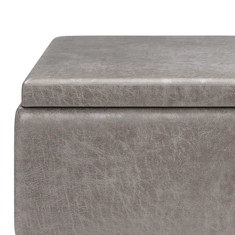 Owen - Tray Top Small Coffee Table Upholstered Storage Ottoman by Unique Piece Furniture