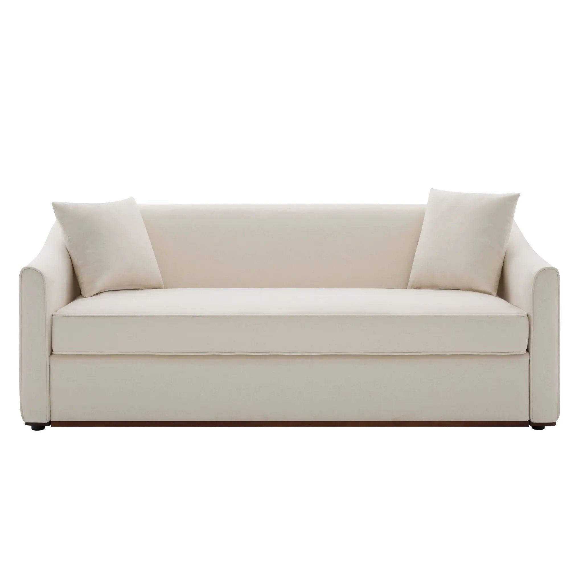 3 Seater Sofa With Wrap Around Armrests And Throw Pillows by HouseOfZazla