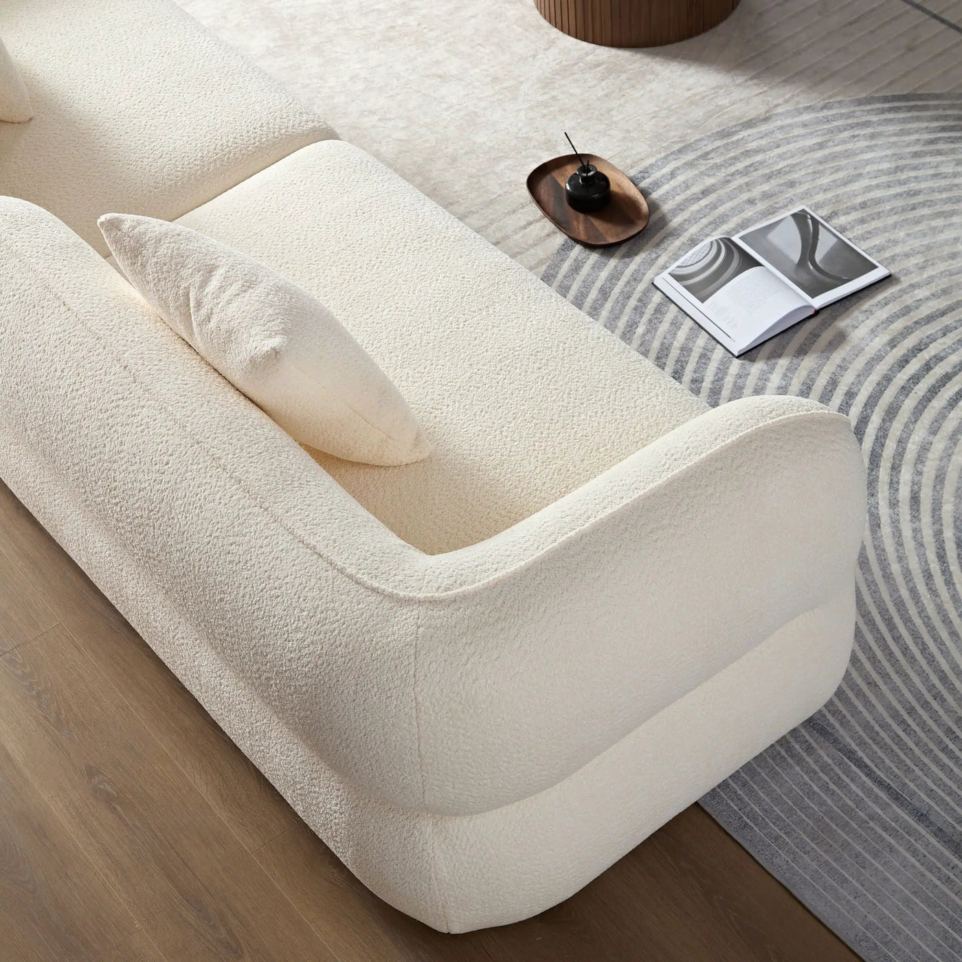 Sectional Sofa With Durable Fabric, Solid Wood Frame, And High Density Sponge Fill by HouseOfZazla