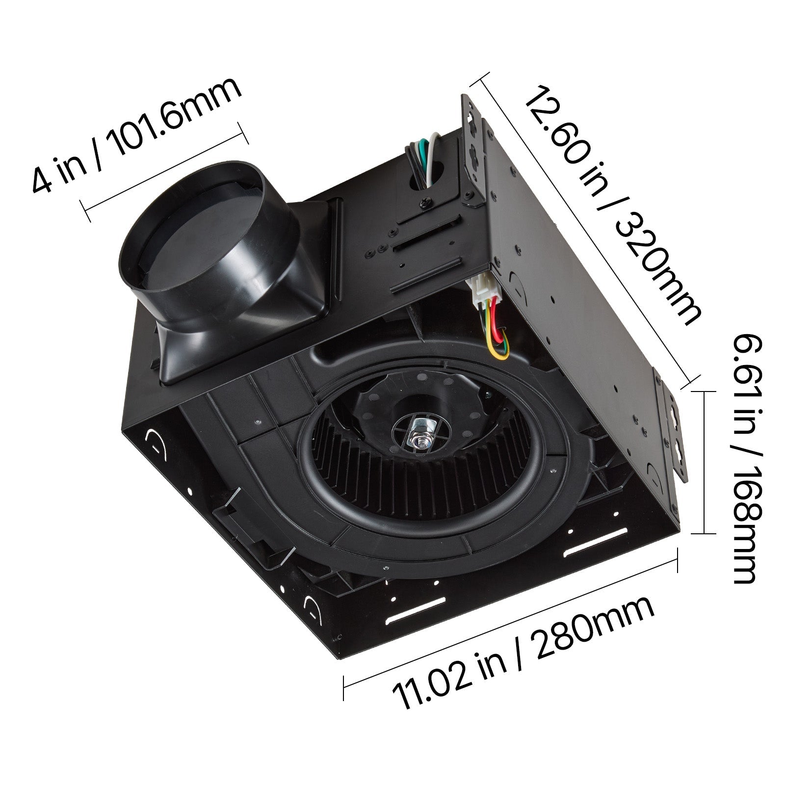 Bathroom Exhaust Fan with LED Light, 80 CFM, Low Noise by HouseOfZazla