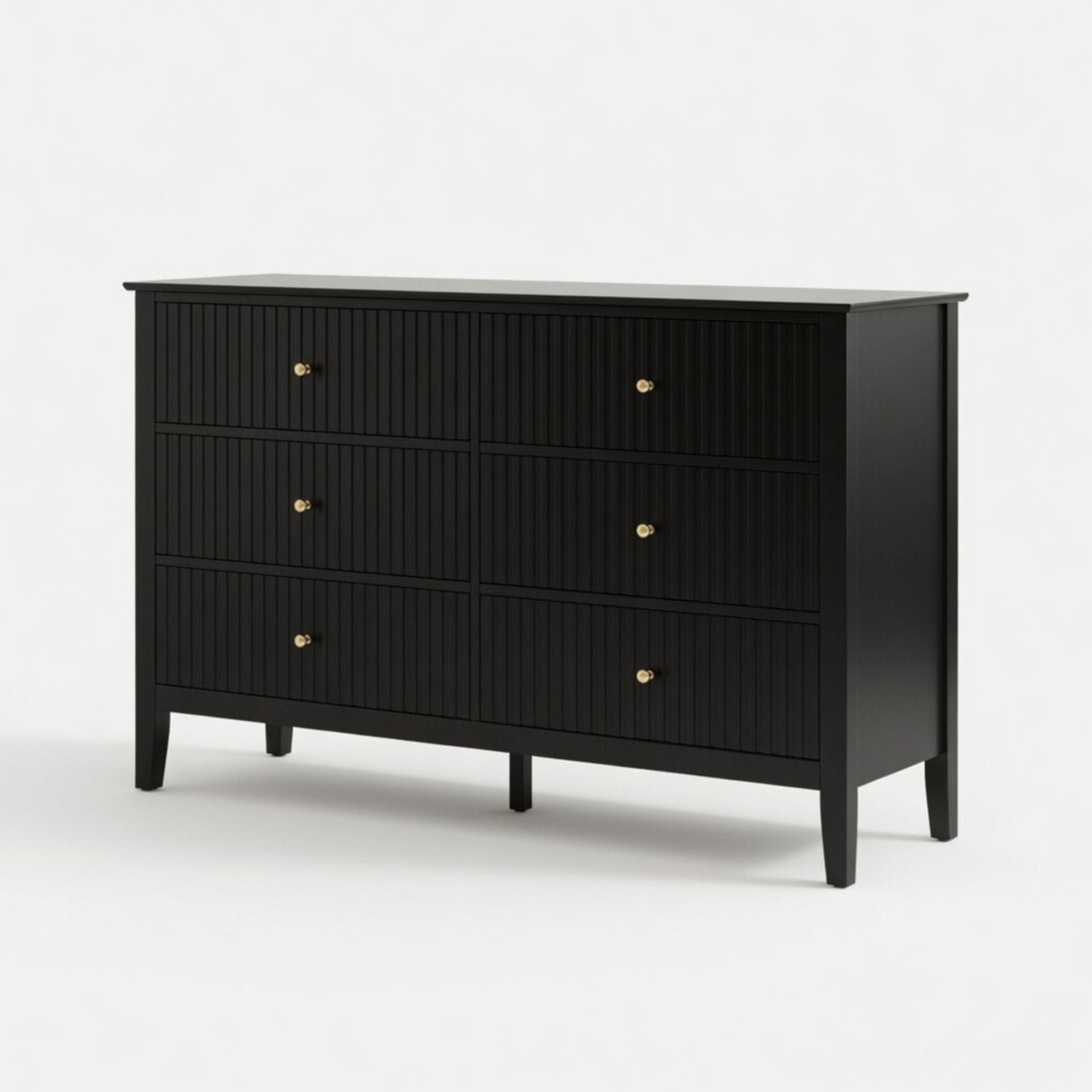 Modern 6 Drawer Fluted Dresser by HouseOfZazla