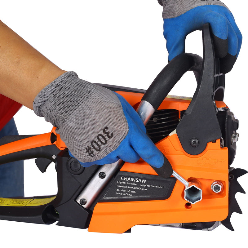 58Cc Gasoline Chainsaw 20" For Tree And Wood Cutting Epa Compliant - Orange by HouseOfZazla